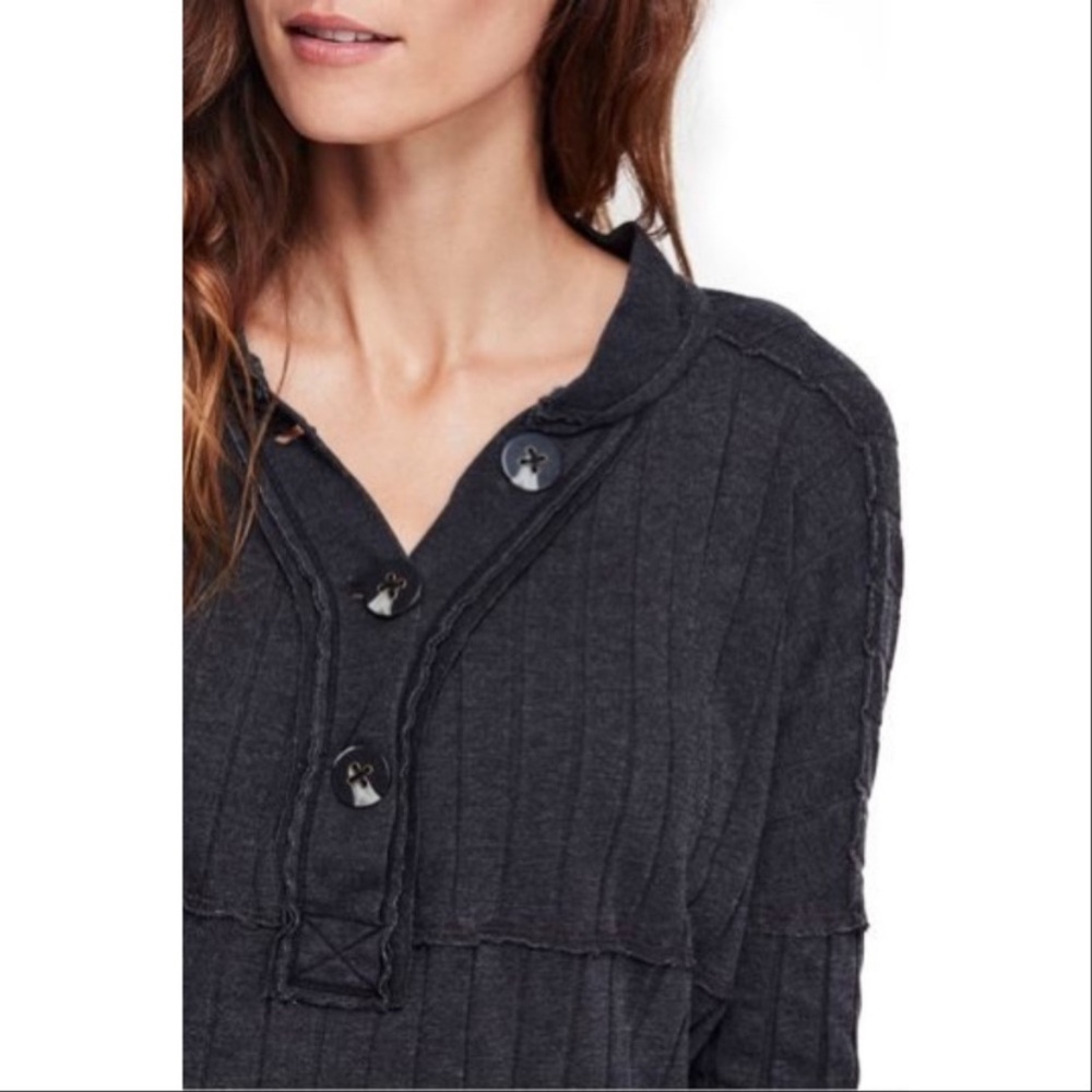Free People We The Free Ribbed In The Mix Henley Top